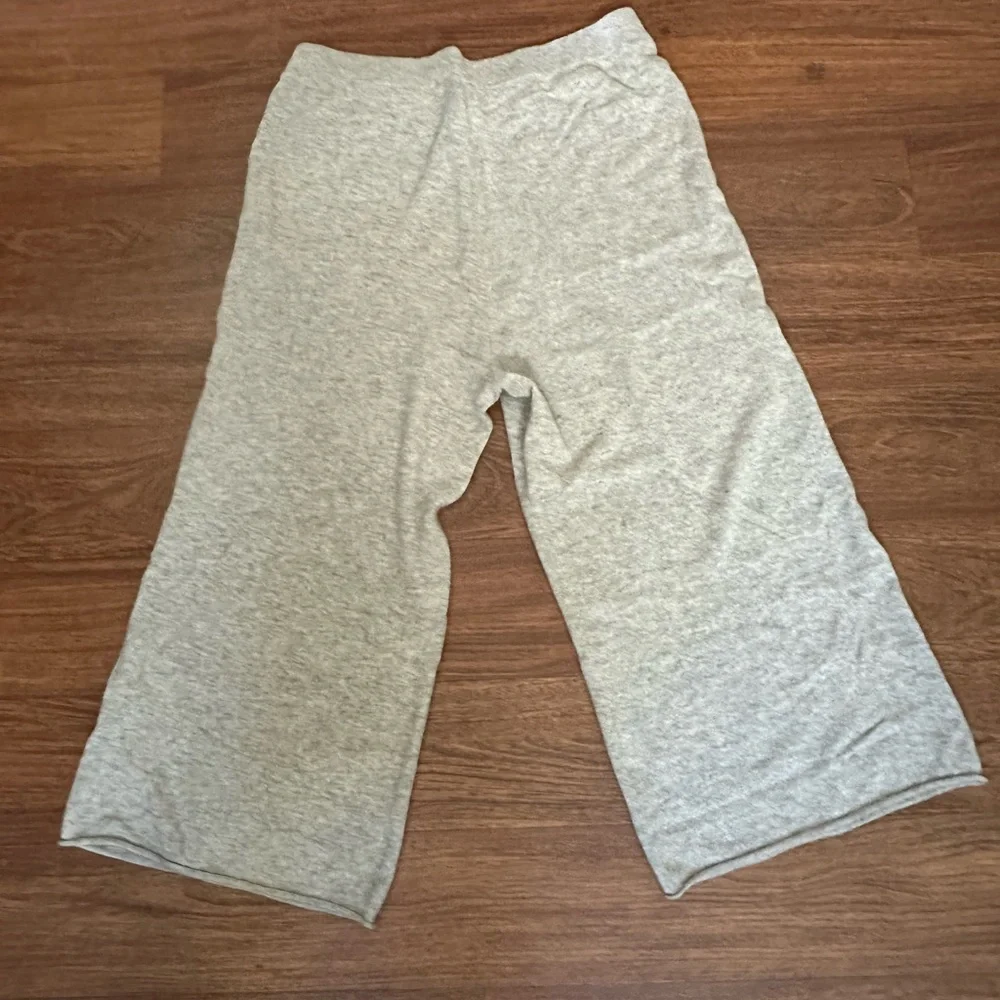 Charter Club 100% Cashmere Gray Wide-Leg Pants - Picture 4 of 6